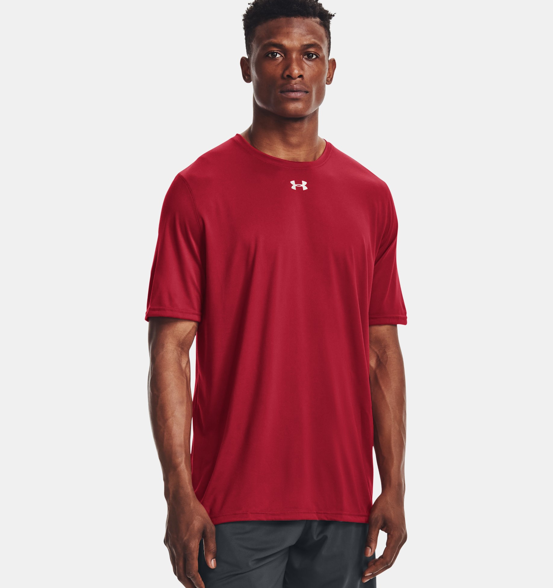 Under Armour Men's UA Tech Locker 2.0 T-Shirt Short Sleeve Athletic Flawless Red 